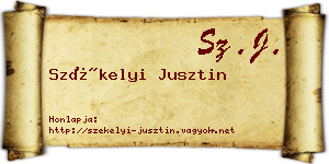 Székelyi Jusztin névjegykártya